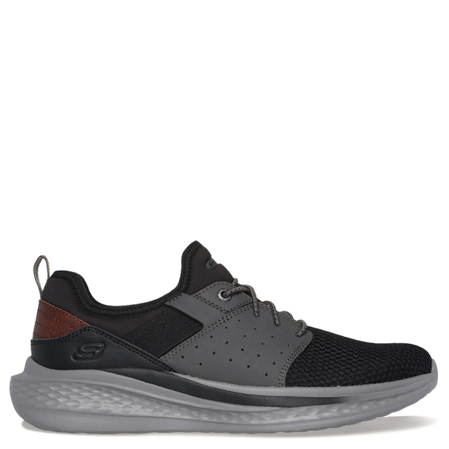 Sneakers & Athletics*Skechers Men's , Relaxed Fit: Slade - Raymar Sneaker Black Grey Mesh