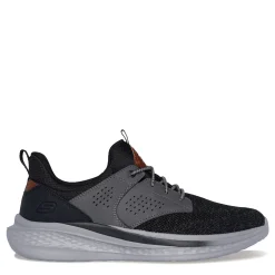 Sneakers & Athletics*Skechers Men's , Relaxed Fit: Slade - Breyer Sneaker Black Gray Knit