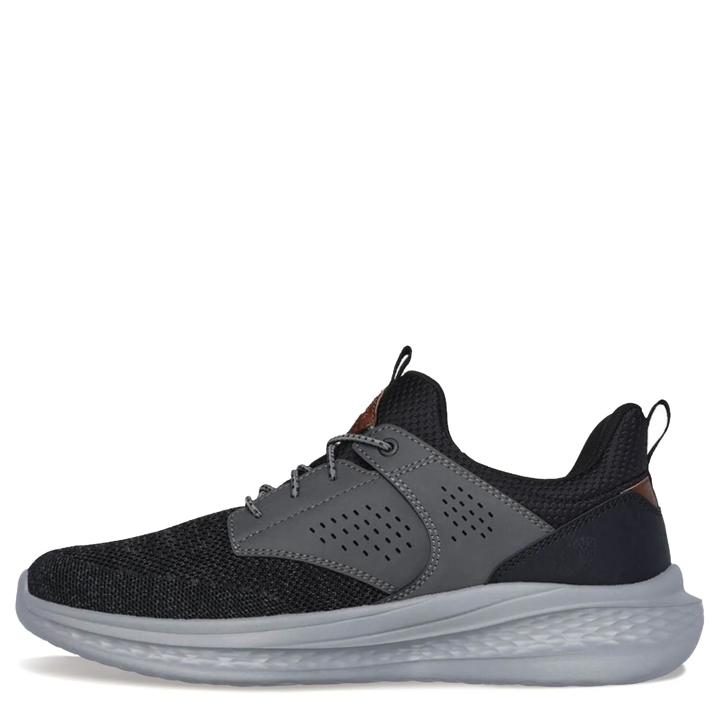 Sneakers & Athletics*Skechers Men's , Relaxed Fit: Slade - Breyer Sneaker Black Gray Knit