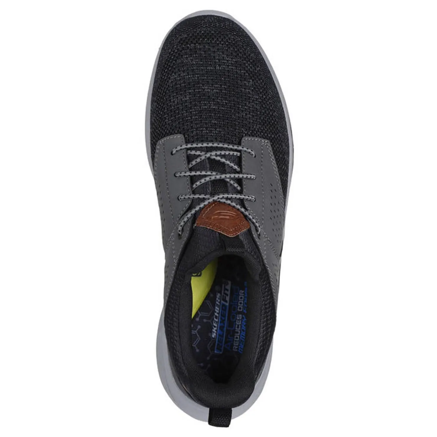 Sneakers & Athletics*Skechers Men's , Relaxed Fit: Slade - Breyer Sneaker Black Gray Knit