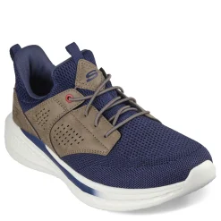 Slip-On Shoes*Skechers Men's , Relaxed Fit: Slade - Breyer Sneaker Navy Taupe