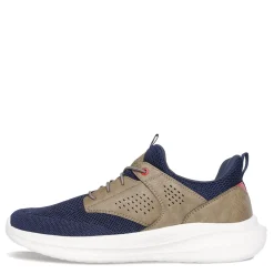 Slip-On Shoes*Skechers Men's , Relaxed Fit: Slade - Breyer Sneaker Navy Taupe