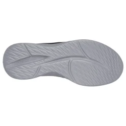 Slip-On Shoes*Skechers Men's , Relaxed Fit: Slade - Breyer Sneaker - Wide Width Black Gray Knit