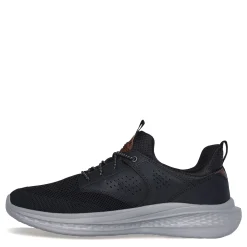 Slip-On Shoes*Skechers Men's , Relaxed Fit: Slade - Breyer Sneaker - Wide Width Black Knitted Mesh