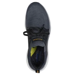 Slip-On Shoes*Skechers Men's , Relaxed Fit: Lancer - Dalton Sneaker Black Gray Knit