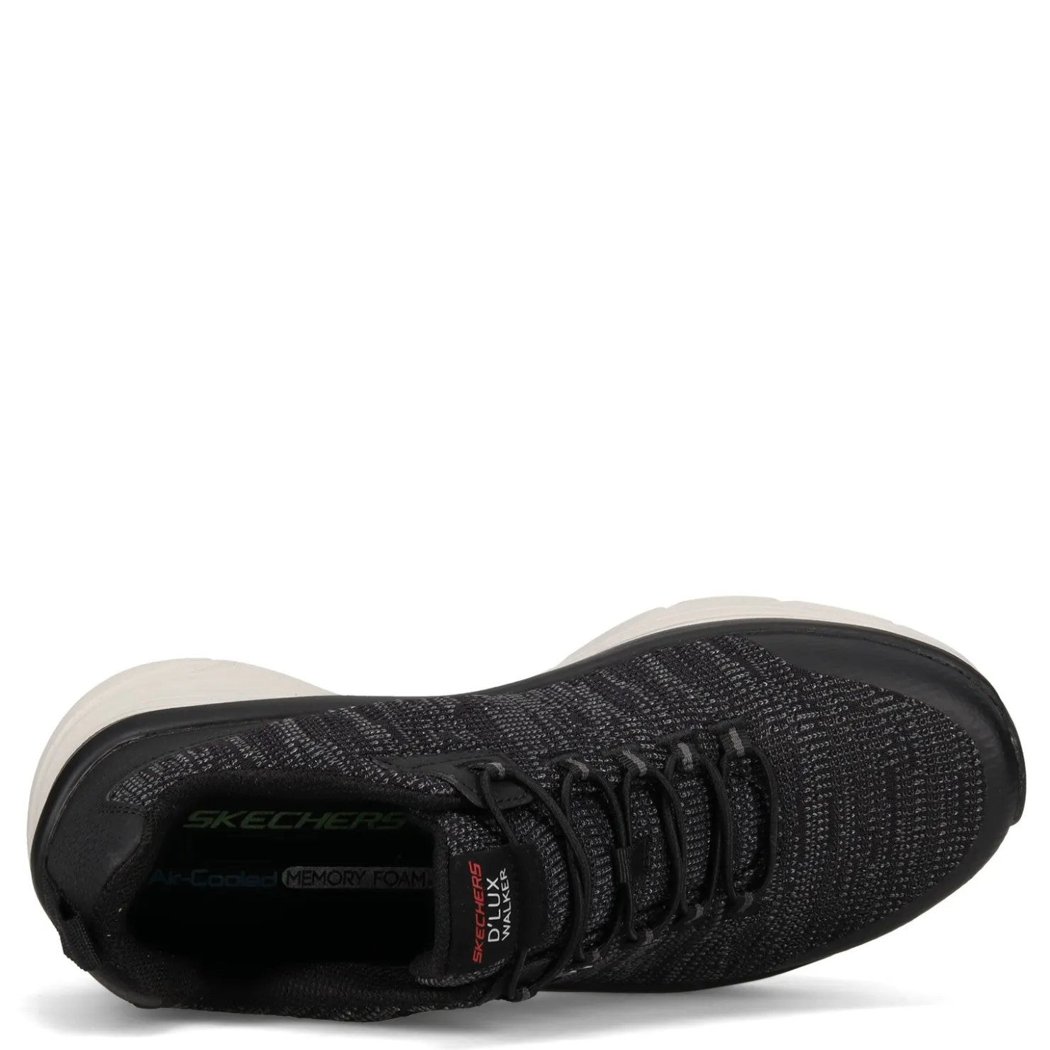 Walking*Skechers Men's , Relaxed Fit: D'Lux Walker - Pensive - Wide Width Black/White