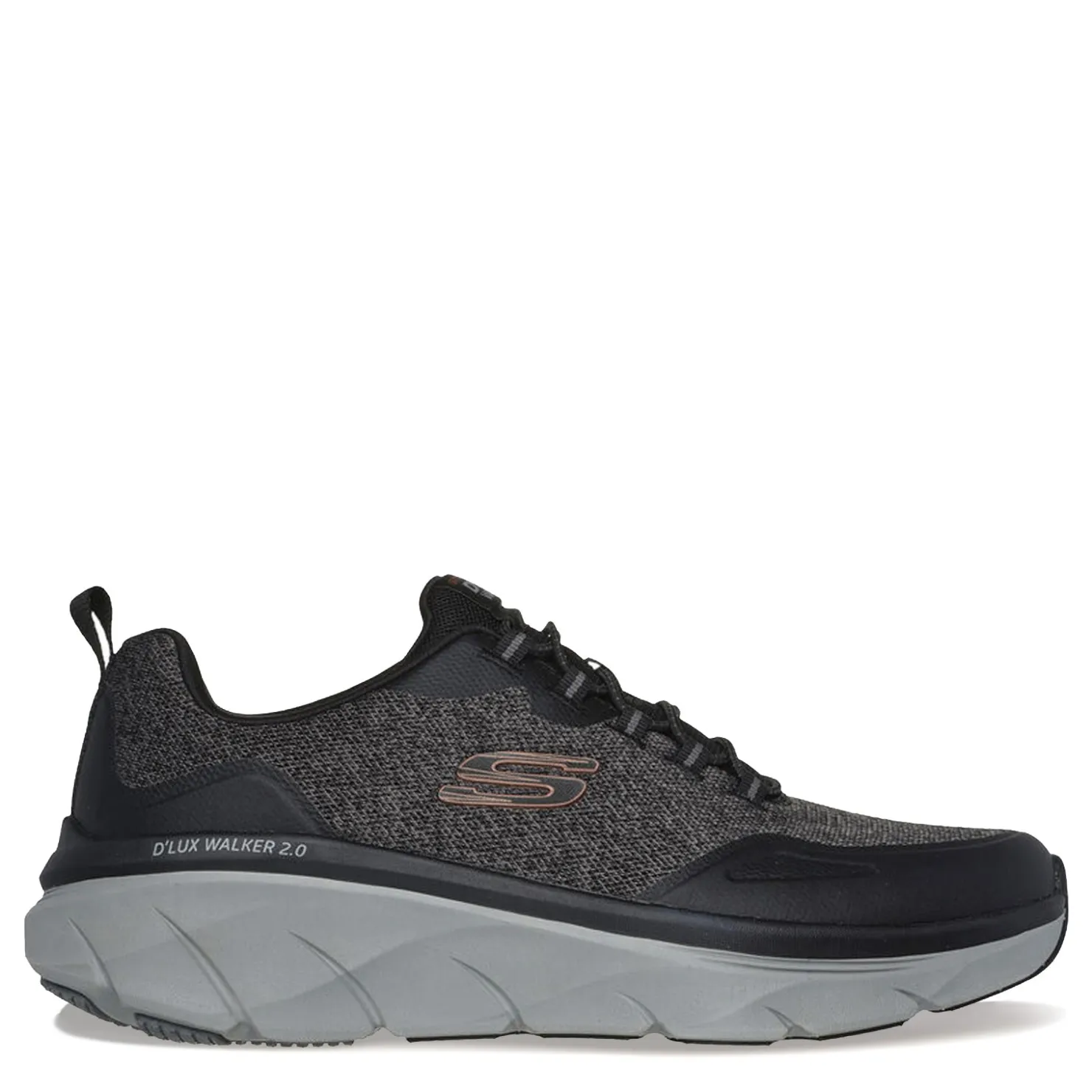 Sneakers & Athletics*Skechers Men's , Relaxed Fit: D'Lux Walker 2.0 - Steadyway Walking Shoe - Extra Wide Width Black/Charcoal