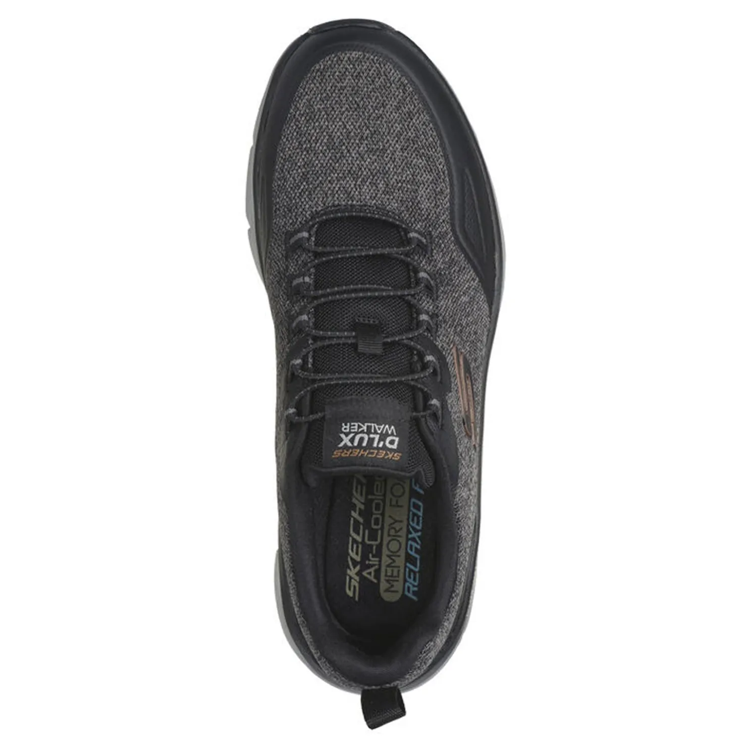 Sneakers & Athletics*Skechers Men's , Relaxed Fit: D'Lux Walker 2.0 - Steadyway Walking Shoe - Extra Wide Width Black/Charcoal