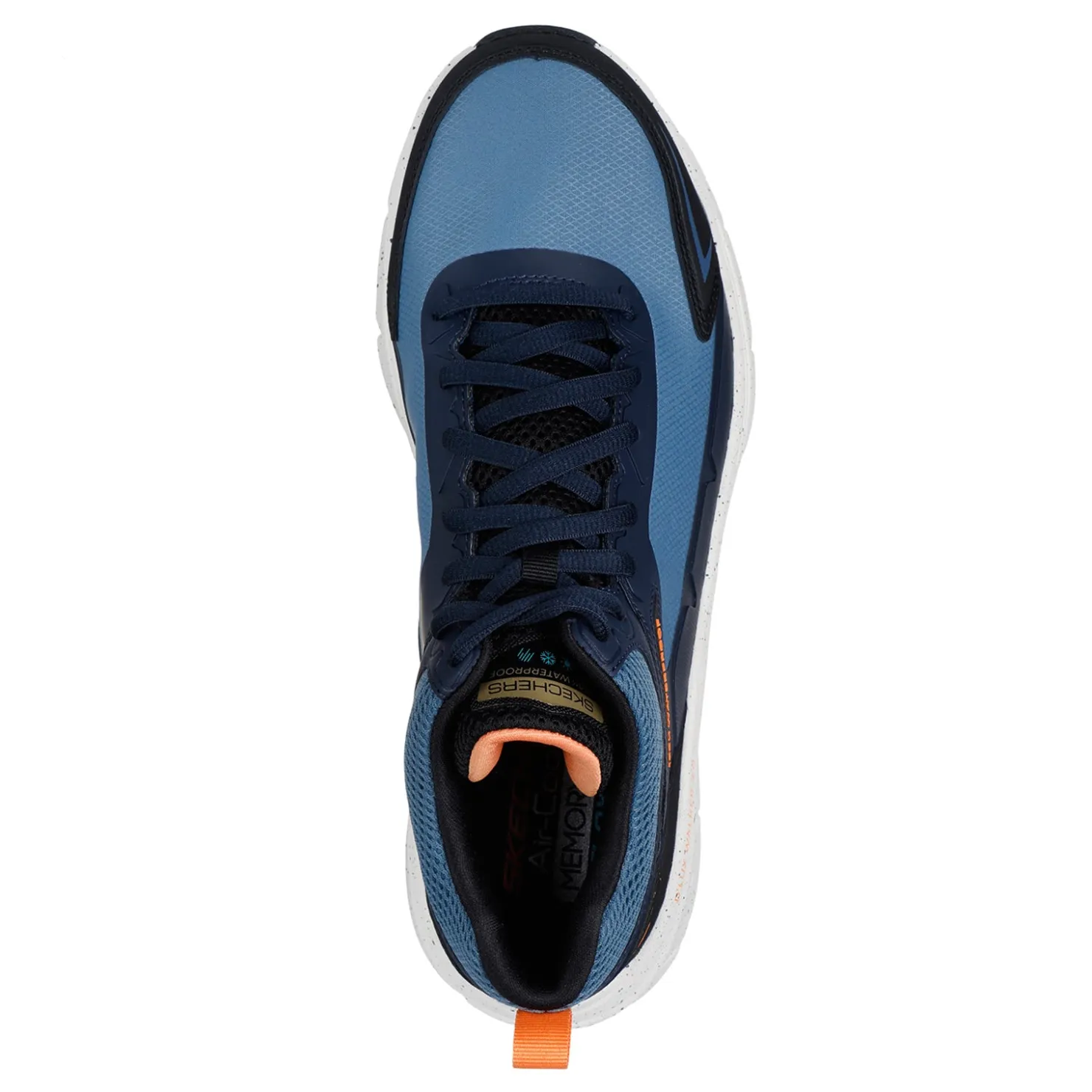Walking*Skechers Men's , Relaxed Fit: D'Lux Walker 2.0 - Grailo Sneaker Blue/Orange