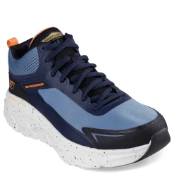 Walking*Skechers Men's , Relaxed Fit: D'Lux Walker 2.0 - Grailo Sneaker - Extra Wide Width Blue/Orange
