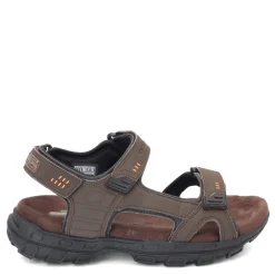 Sandals*Skechers Men's , Relaxed Fit: Conner - Louden Sandal - Wide Width Brown