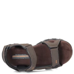 Sandals*Skechers Men's , Relaxed Fit: Conner - Louden Sandal - Wide Width Brown
