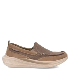 Loafers*Skechers Men's , Slade - Munson Slip-On Lt Brown Suede/Mesh
