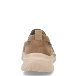Slip-On Shoes*Skechers Men's , Slade - Munson Slip-On Lt Brown Suede/Mesh