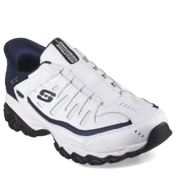 Sneakers & Athletics*Skechers Men's Slip-ins: After Burn - Grill Captain Sneaker - Extra Wide Width White/Navy
