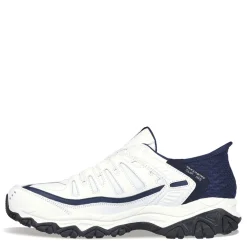 Walking*Skechers Men's Slip-ins: After Burn - Grill Captain Sneaker - Extra Wide Width White/Navy