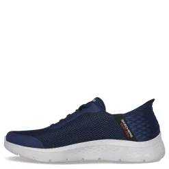 Walking*Skechers Men's , Slip-ins: GO WALK Flex - Hands Up Walking Shoe - Wide Width Navy And Grey