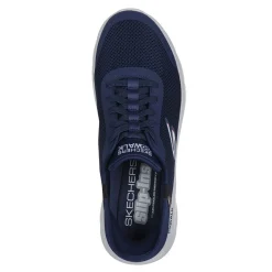 Walking*Skechers Men's , Slip-ins: GO WALK Flex - Hands Up Walking Shoe - Wide Width Navy And Grey