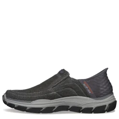 Walking*Skechers Men's , Slip-ins Relaxed Fit: Respected - Holmgren Slip-On - Extra Wide Width Charcoal Canvas