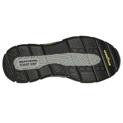 Walking*Skechers Men's , Slip-ins Relaxed Fit: Respected - Holmgren Slip-On - Extra Wide Width Charcoal Canvas