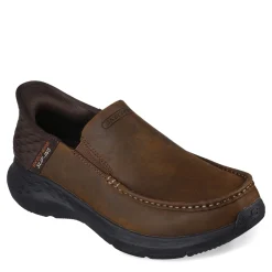 Loafers*Skechers Men's , Slip-ins: Relaxed Fit: Parson -Oswin Slip-On Dark Brown