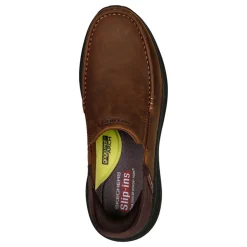 Loafers*Skechers Men's , Slip-ins: Relaxed Fit: Parson -Oswin Slip-On Dark Brown