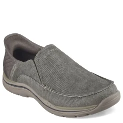 Loafers*Skechers Men's , Slip-ins Relaxed Fit: Expected - Cayson Slip-On Khaki Canvas