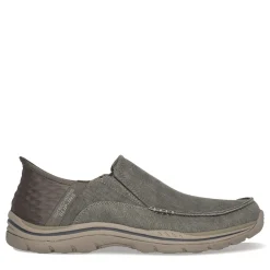 Loafers*Skechers Men's , Slip-ins Relaxed Fit: Expected - Cayson Slip-On Khaki Canvas