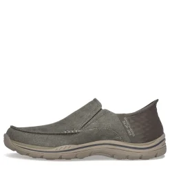 Loafers*Skechers Men's , Slip-ins Relaxed Fit: Expected - Cayson Slip-On Khaki Canvas