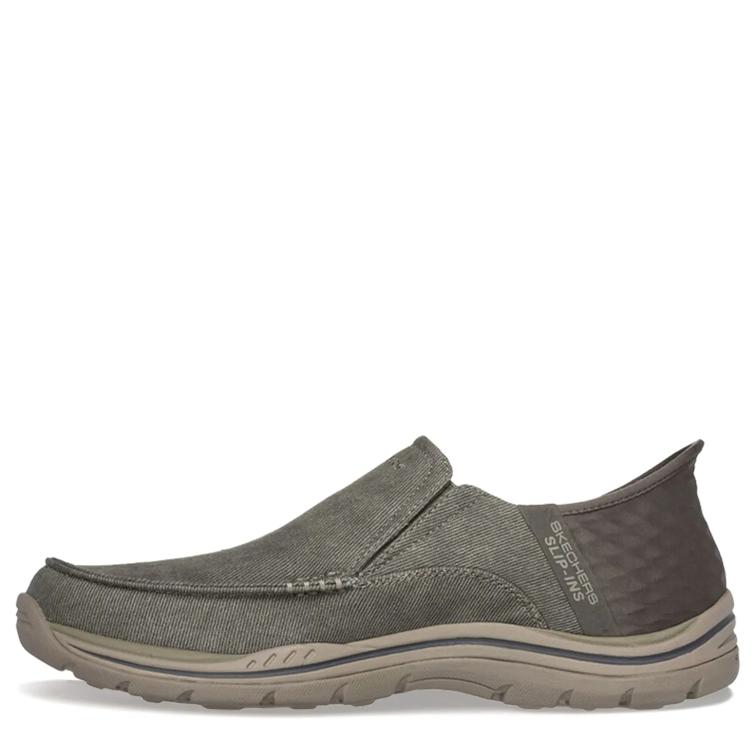 Loafers*Skechers Men's , Slip-ins Relaxed Fit: Expected - Cayson Slip-On Khaki Canvas