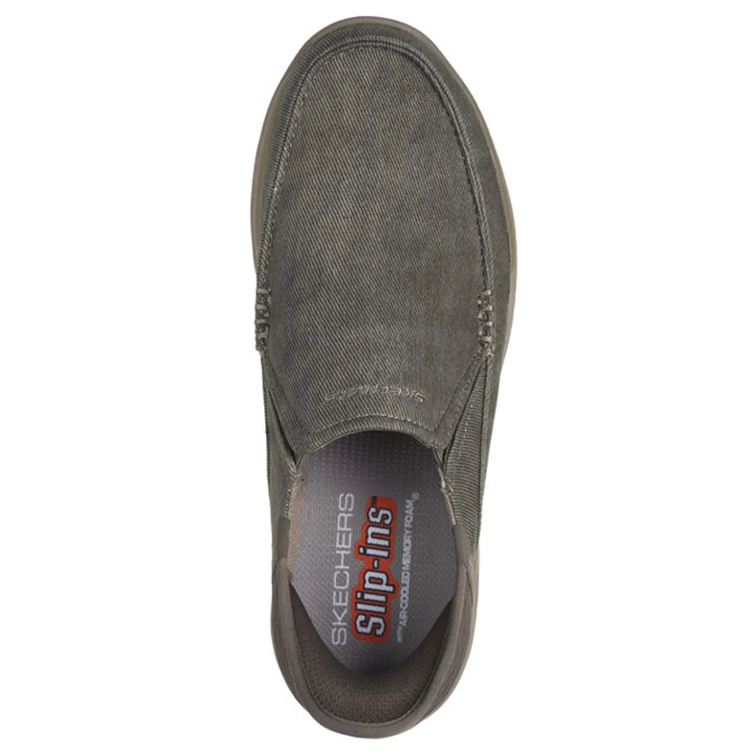 Loafers*Skechers Men's , Slip-ins Relaxed Fit: Expected - Cayson Slip-On Khaki Canvas