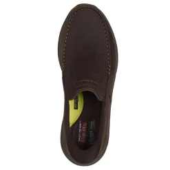 Loafers*Skechers Men's , Slip-ins: Relaxed Fit: Parson - Oswin Slip-On Cocoa Leather