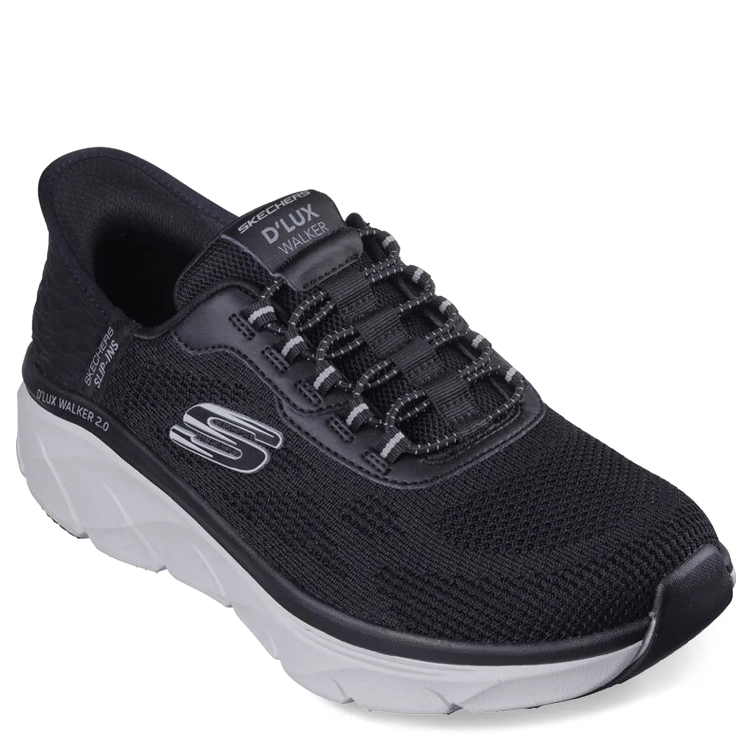 Sneakers & Athletics*Skechers Men's , Slip-ins Relaxed Fit: D'Lux Walker 2.0 - Rezinate Sneaker Black/Grey