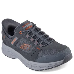 Sneakers & Athletics*Skechers Men's , Slip-ins Relaxed Fit: Oak Canyon - Consistent Winner Sneaker Grey/Orange