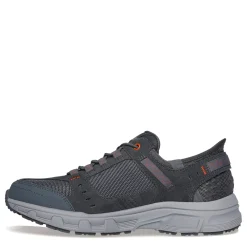 Slip-On Shoes*Skechers Men's , Slip-ins Relaxed Fit: Oak Canyon - Consistent Winner Sneaker - Wide Width Grey/Orange