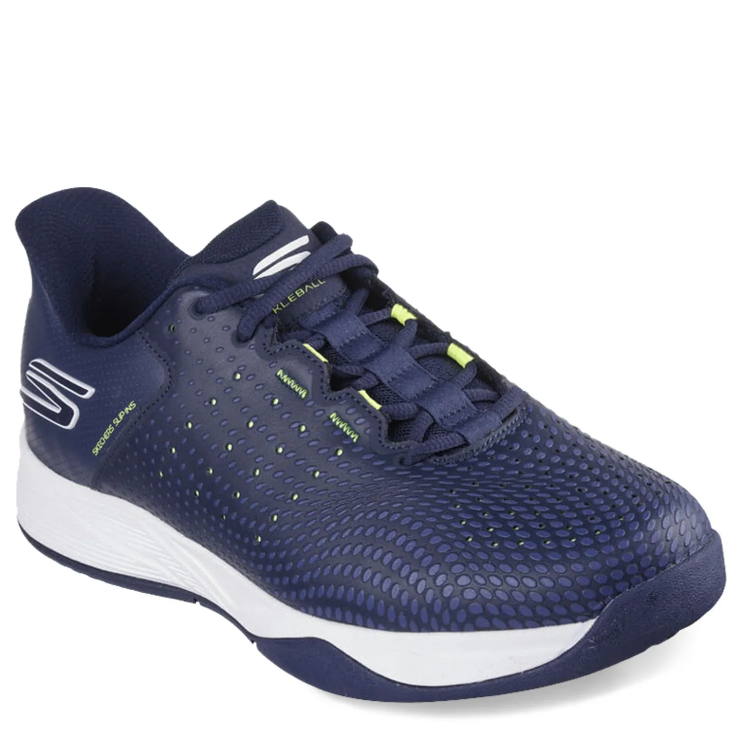 Sneakers & Athletics*Skechers Men's , Slip-ins Relaxed Fit: Viper Court Reload Pickleball Shoe - Wide Width Navy/Yellow