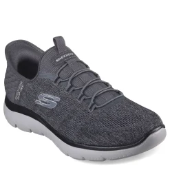 Walking*Skechers Men's , Slip-ins: Summits - Key Pace Sneaker - Wide Width Charcoal/Black