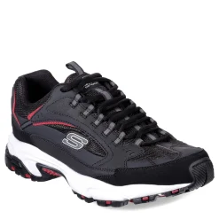 Sneakers & Athletics*Skechers Men's , Stamina - Cutback Sneaker - Wide Width Black/Red