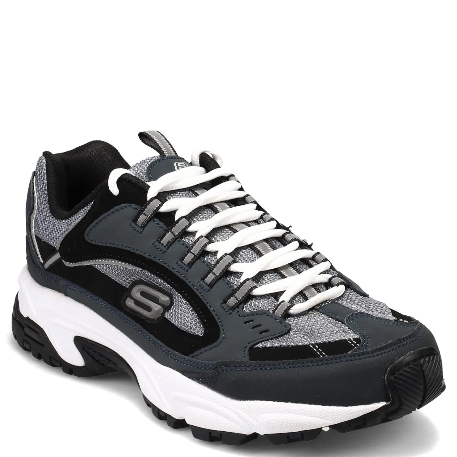 Walking*Skechers Men's , Stamina - Cutback Sneaker - Wide Width Navy/Black
