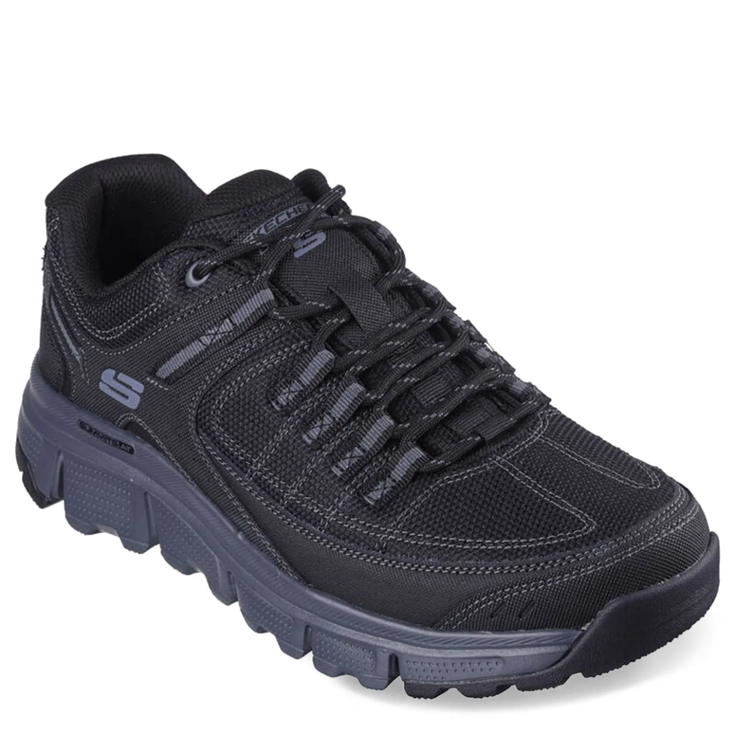 Sneakers & Athletics*Skechers Men's , Summits AT - Upper Draft Hiking Shoe - Wide Width Black/Charcoal