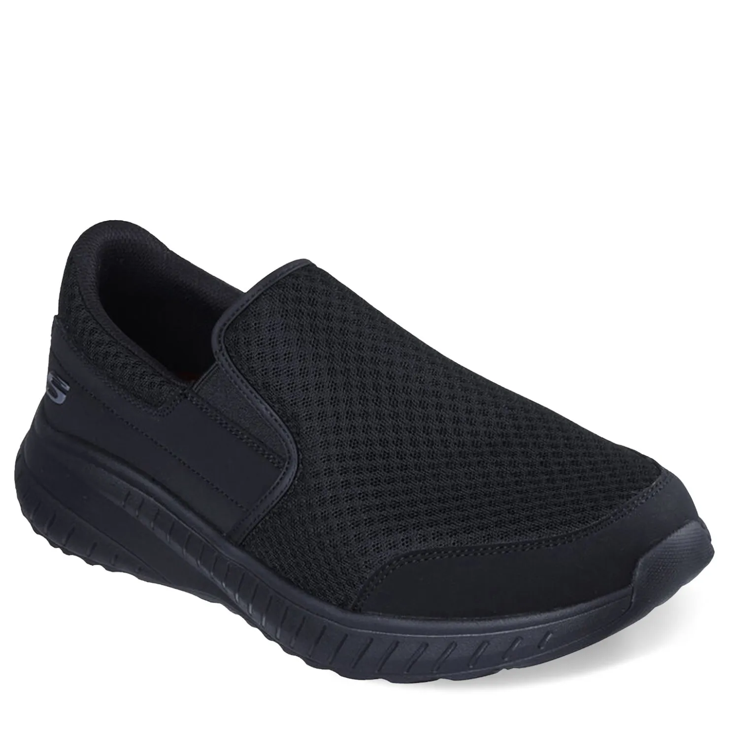Slip-On Shoes*Skechers Work Men's , Relaxed Fit: Squad Chaos SR - Urgran Work Shoe Black