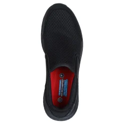 Slip-On Shoes*Skechers Work Men's , Relaxed Fit: Squad Chaos SR - Urgran Work Shoe Black