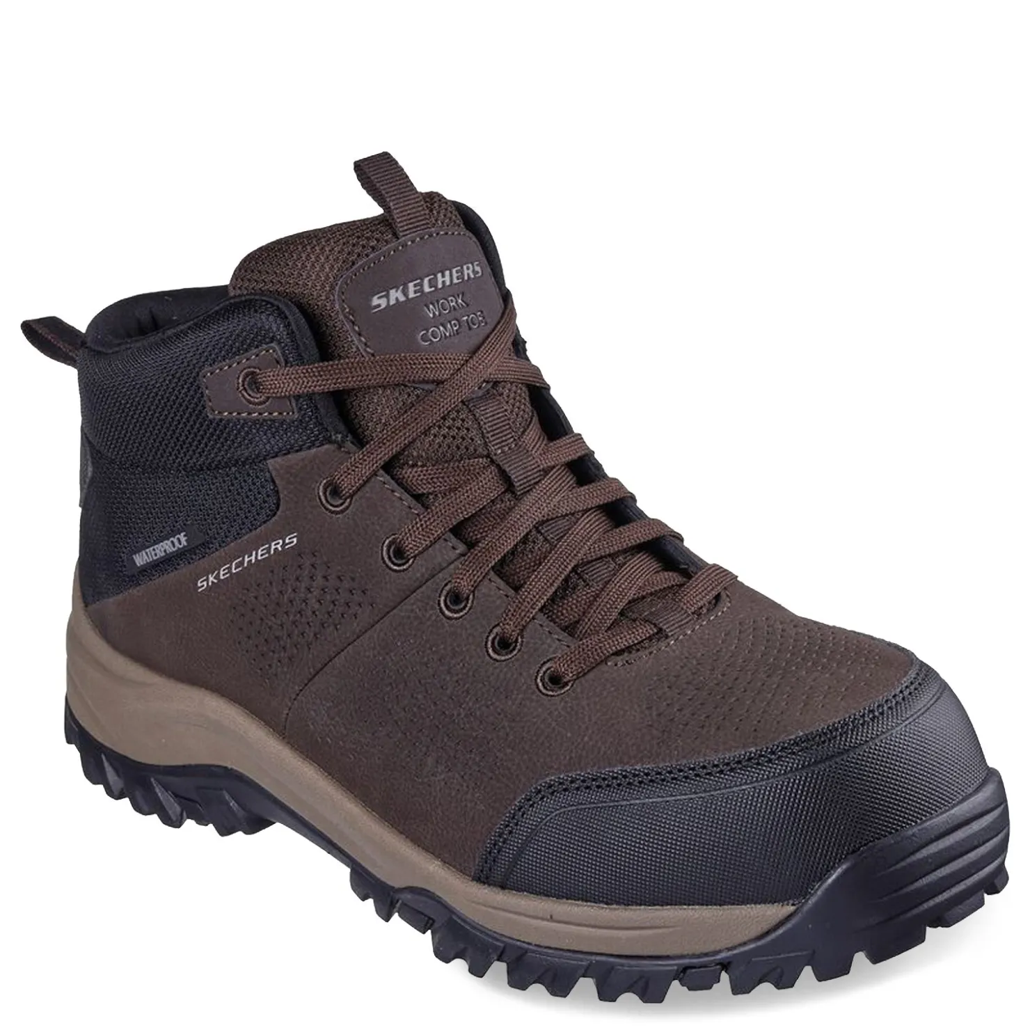 Boots*Skechers Work Men's Skechers, Work: Relment - Erett Composite Toe Work Boot - Wide Width Brown