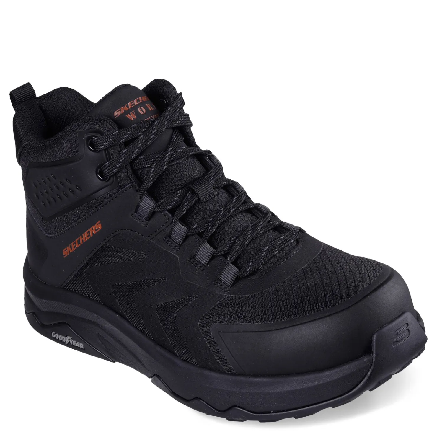 Sneakers & Athletics*Skechers Work Men's , Speed-Flex Trekker High-Top Carbon Toe Work Sneaker Black Red