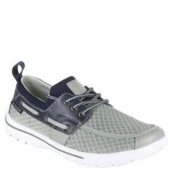 Boat Shoes*Skuze Men's , Del Marina - Stretch Fit Boat Shoe Grey Navy