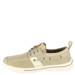 Boat Shoes*Skuze Men's , Del Marina - Stretch Fit Boat Shoe Tan Beige