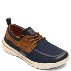 Boat Shoes*Skuze Men's , Del Marina - Stretch Fit Boat Shoe Navy Brown