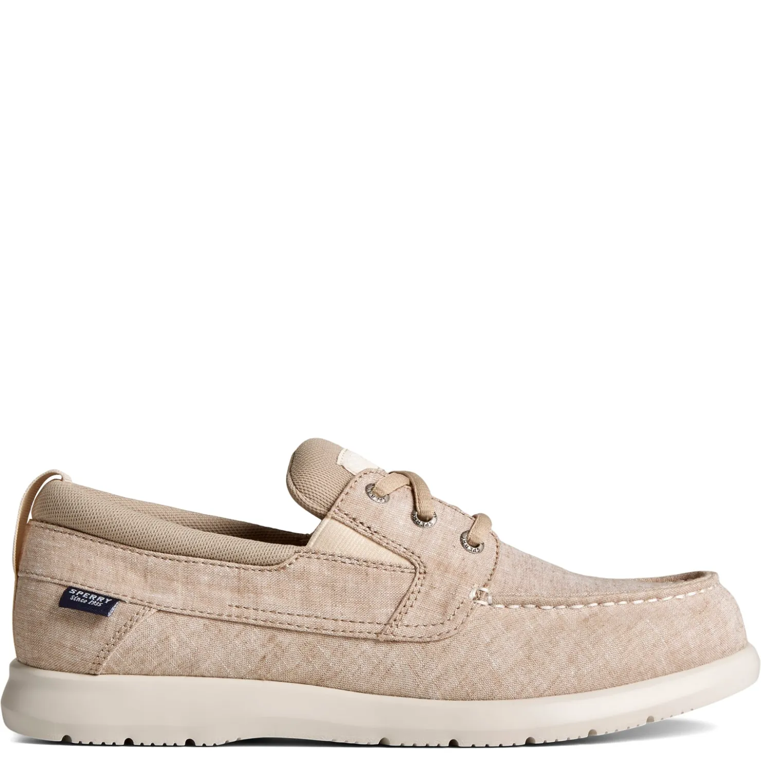 Loafers*Sperry Men's , Bowrider Plushstep 3-Eye Slip-On Sand
