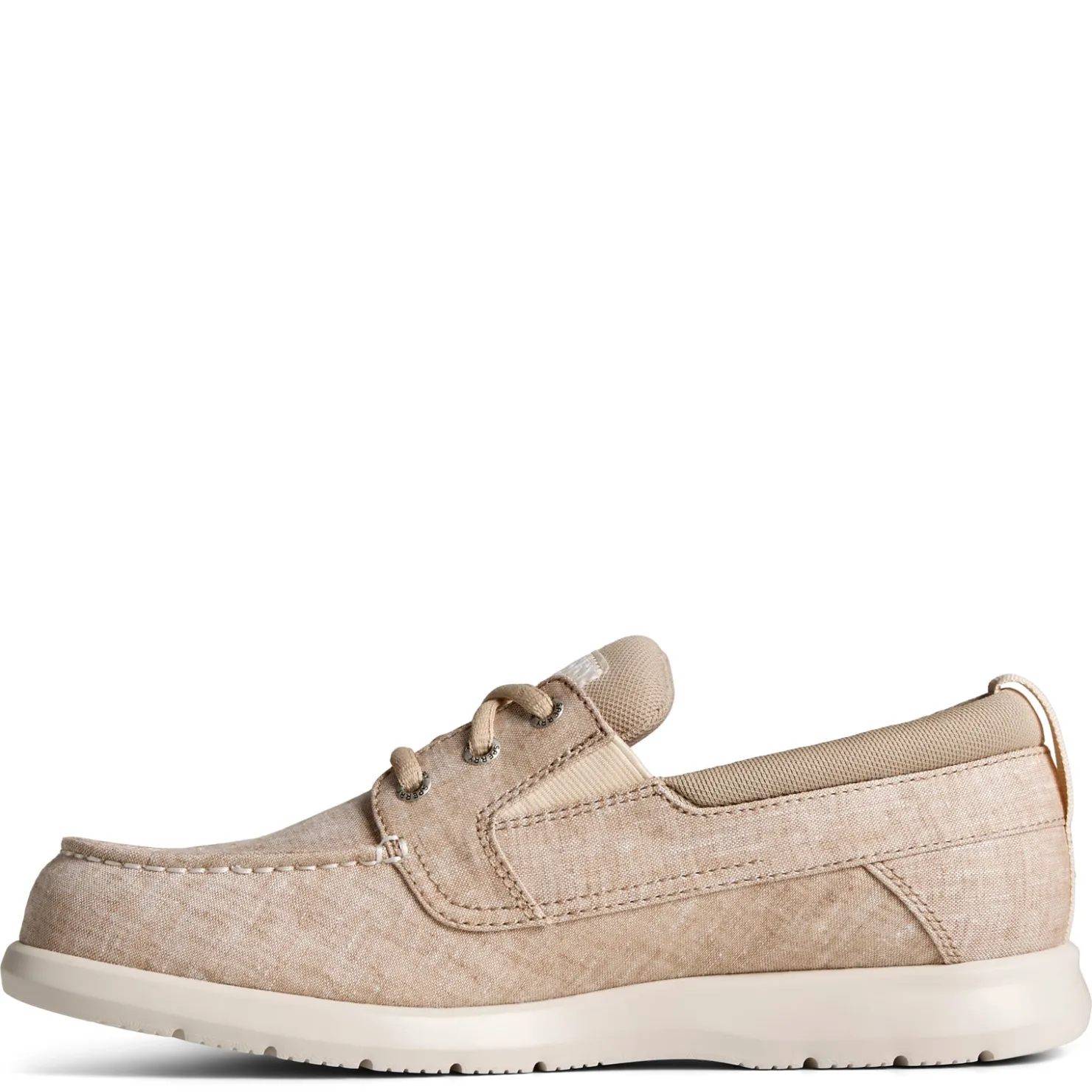 Loafers*Sperry Men's , Bowrider Plushstep 3-Eye Slip-On Sand