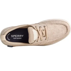 Loafers*Sperry Men's , Bowrider Plushstep 3-Eye Slip-On Sand